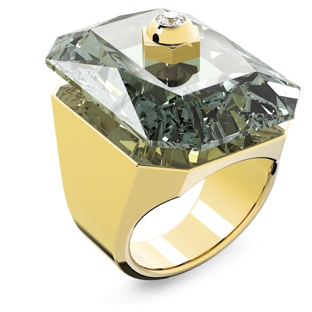 Swarovski Numina cocktail ring, Octagon cut, Gray, Gold-tone plated - Picture 3 of 5